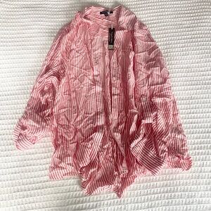 Velvet Heart Nantucket red and white striped button down NWT Large